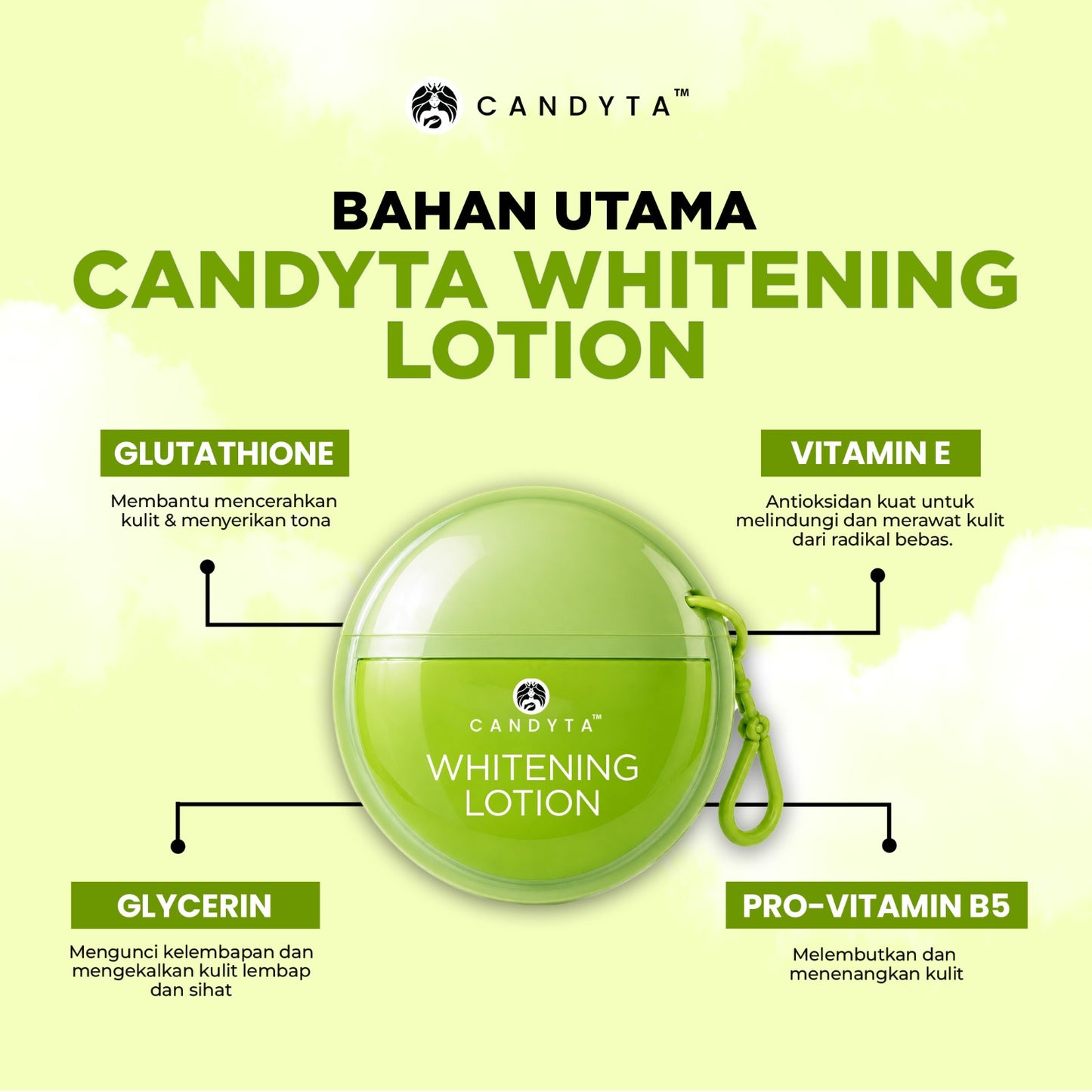 CANDYTA WHITENING LOTION WHITENING | GLUTATHIONE + VITAMIN E